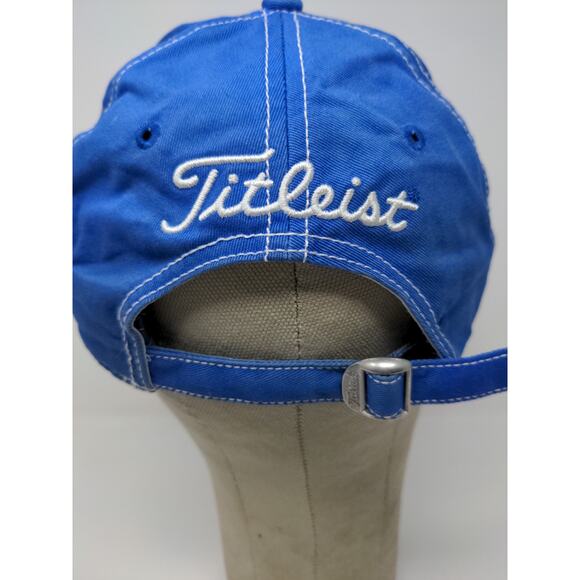 Titleist FJ Pro V1 Slideback Golf Hat Blue White Embroidered Spell Out Logo - Picture 9 of 12